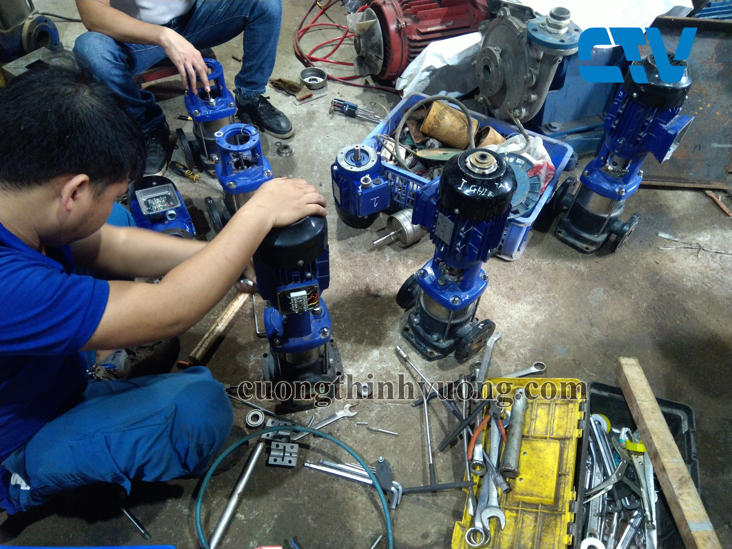 Sửa máy bơm trục đứng KSB